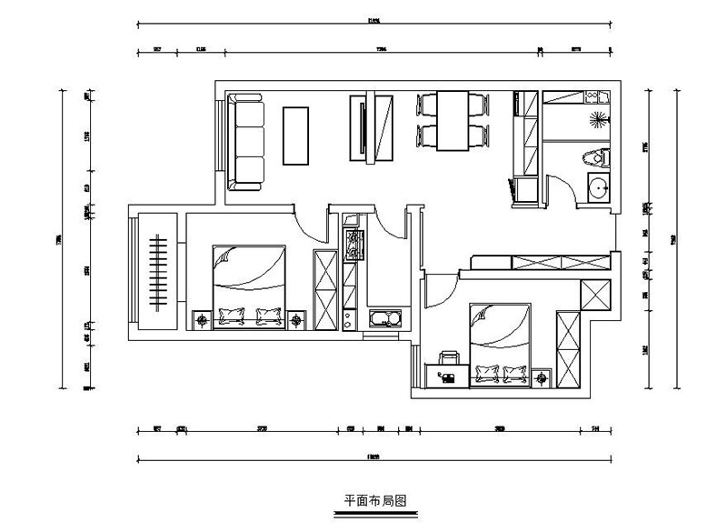 京兆府北歐風格戶型圖裝修效果圖