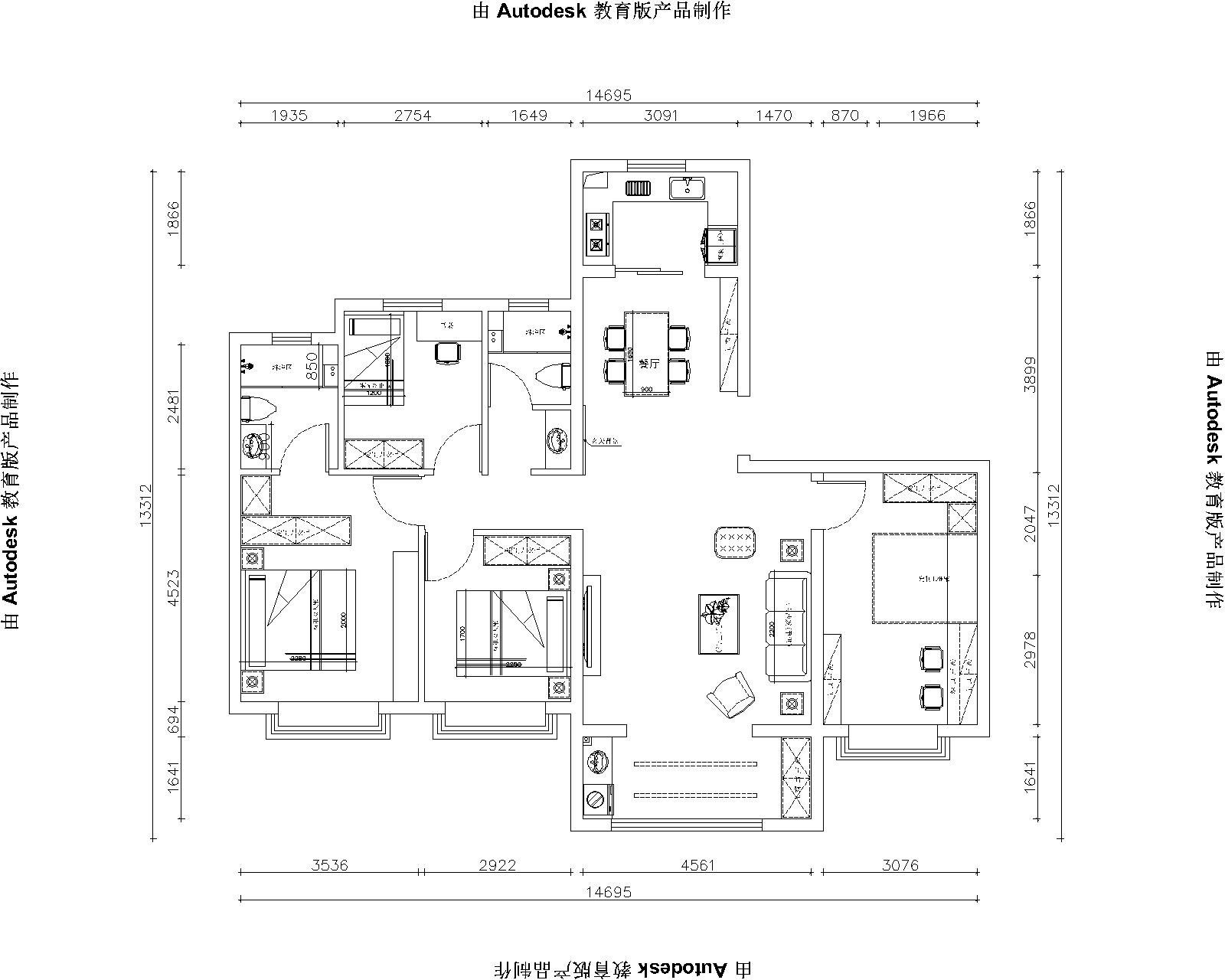 遠洋晟庭新中式風格戶型圖裝修效果圖